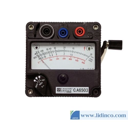Hand-cranked portable insulation tester Chauvin Armoux C.A 6503