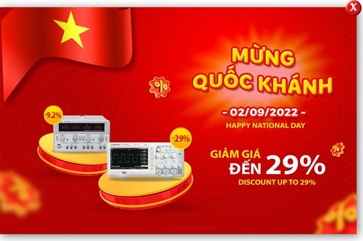 [Kết thúc] Giảm đến 29% nhân dịp đại lễ Quốc Khánh 02/09/2022