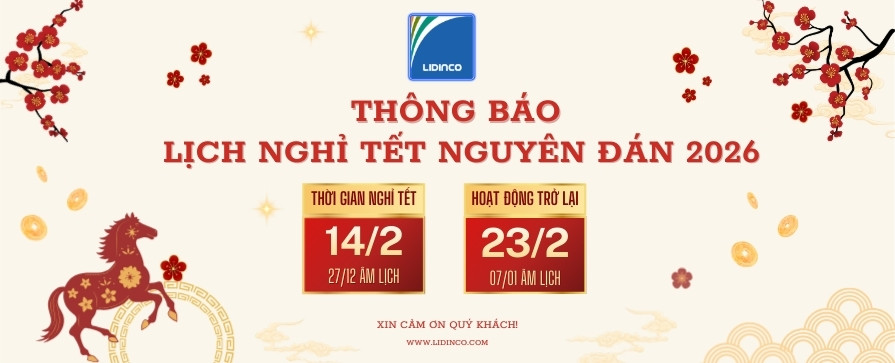 Lidinco thông báo lịch nghỉ tết nguyên đán 2026