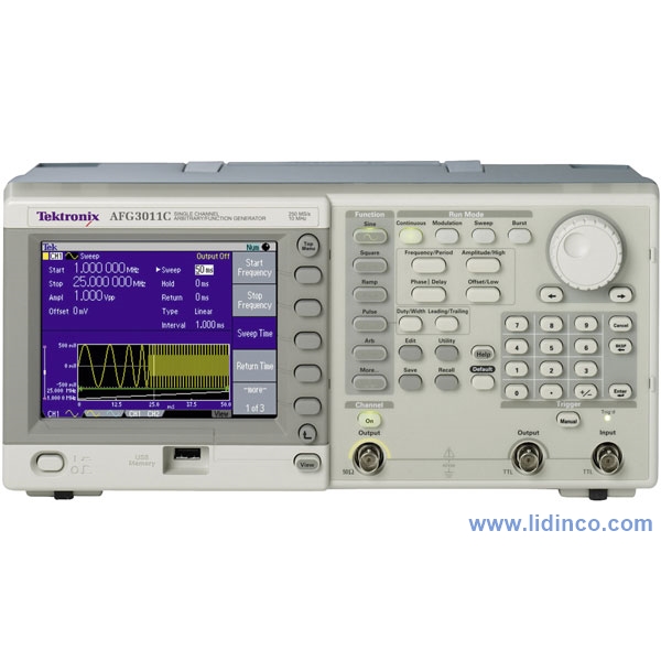 Máy phát xung, hàm Tektronix AFG3011C, 01 channel, 10MHz