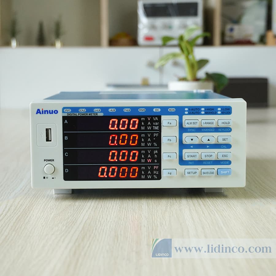 Thiết bị phân tích công suất một pha AC/DC Ainuo AN87310(F)
