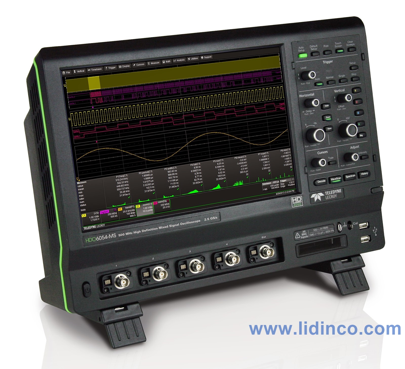 Máy hiện sóng, Oscilloscope LeCroy HDO6054-MS 500 MHz, 4CH, 16 digital CH