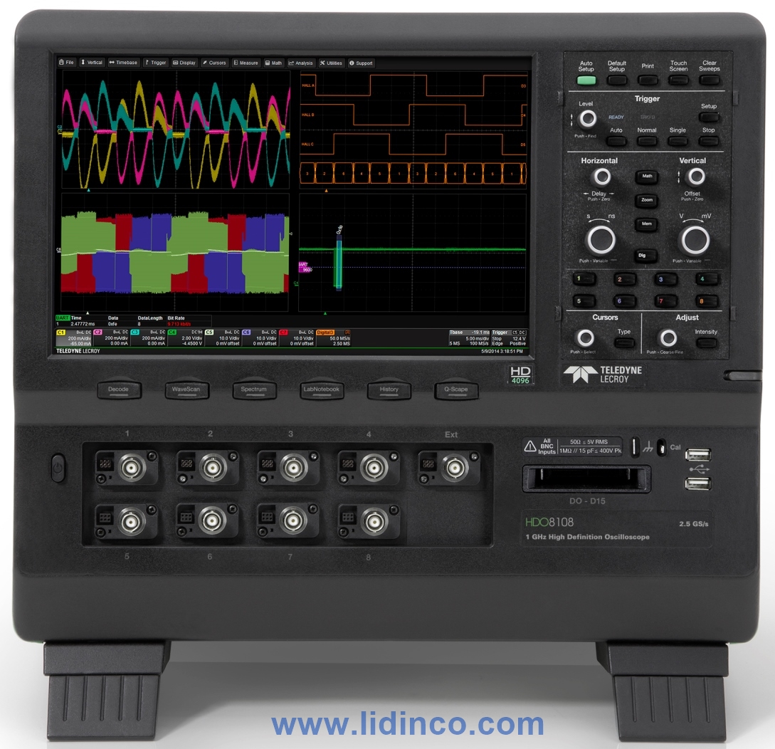 Máy hiện sóng, Oscilloscope LeCroy HDO8058 500 MHz, 8 CH
