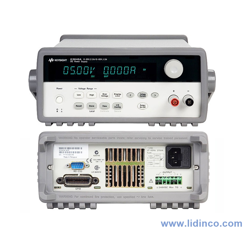 Nguồn một chiều (DC) Keysight E3643A  35V, 1.4A or 60V, 0.8A