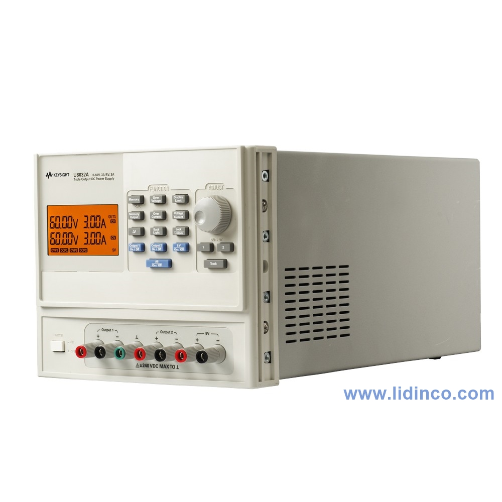 Nguồn một chiều (DC) Keysight U8032A  60V/3A (2x) & 5V/3A