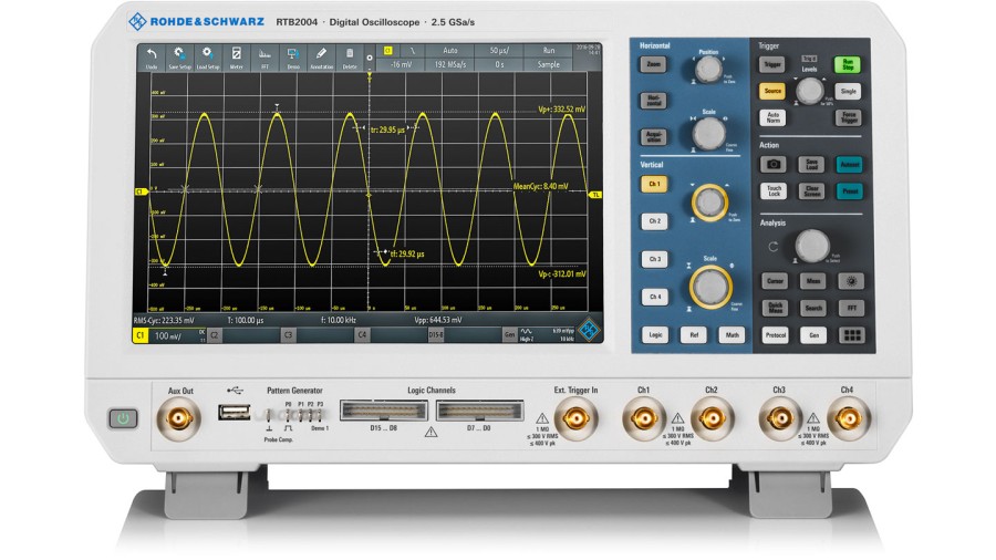 R&S® Ocilloscope Digital RTB2004 4 channel , 70 MHz (up to 300 MHz)