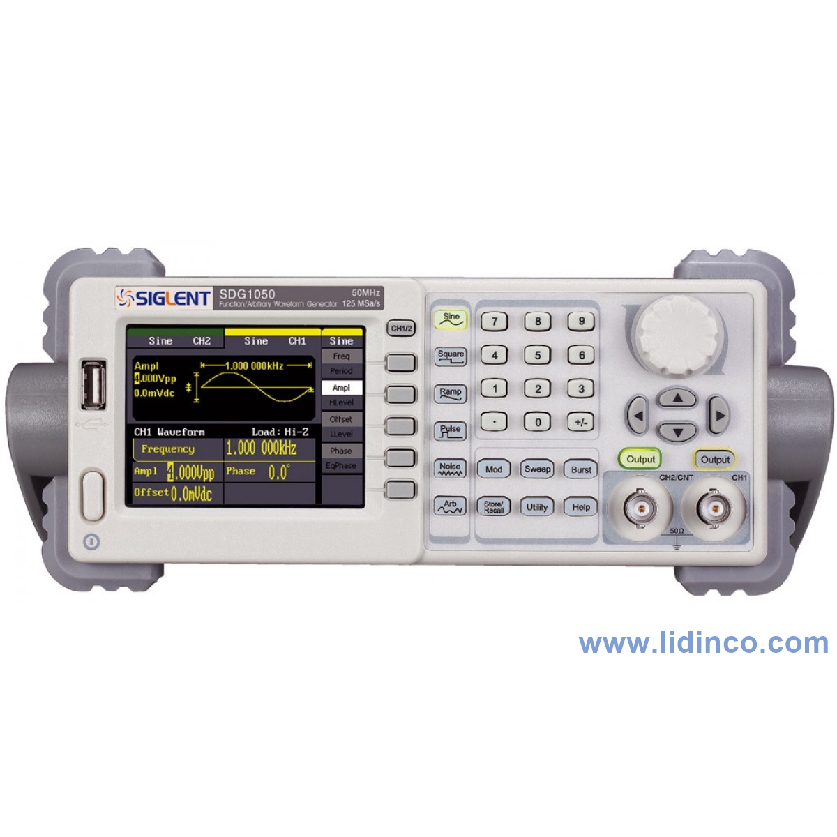Máy phát xung, hàm Siglent SDG 1050 50Mhz 2 CH