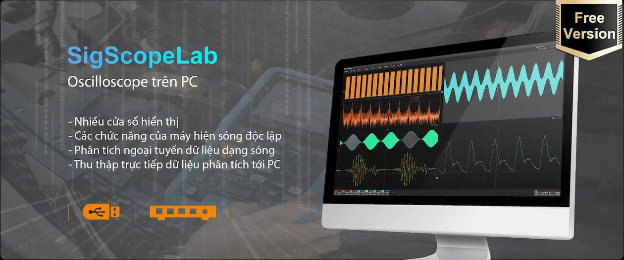 Oscilloscope PC Analysis Software SigScopeLab for Data Sharing and Remote Analysis