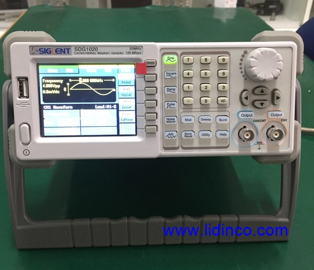 Máy phát xung, hàm Siglent SDG1020, 20MHz, 2 CH