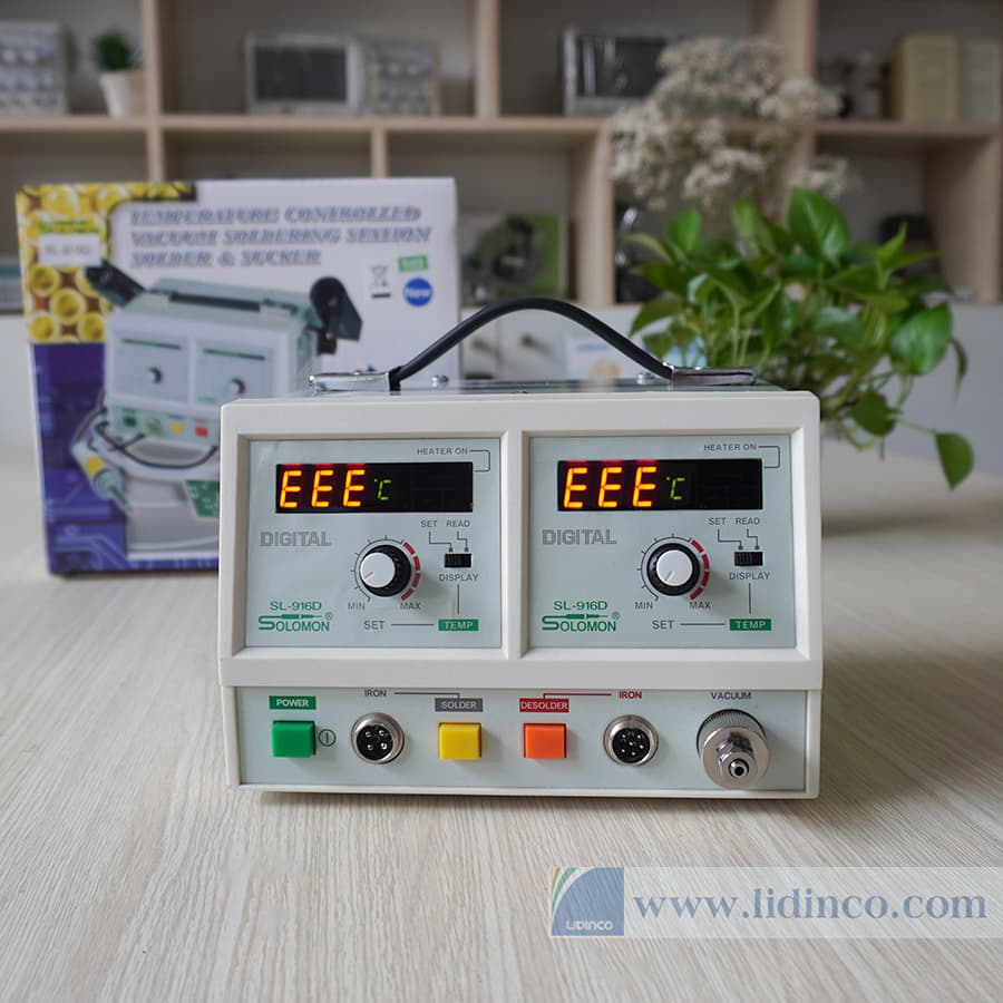 Trạm hàn và hút chì Solomon SL-916D 50W 150-420°C/210-480°C