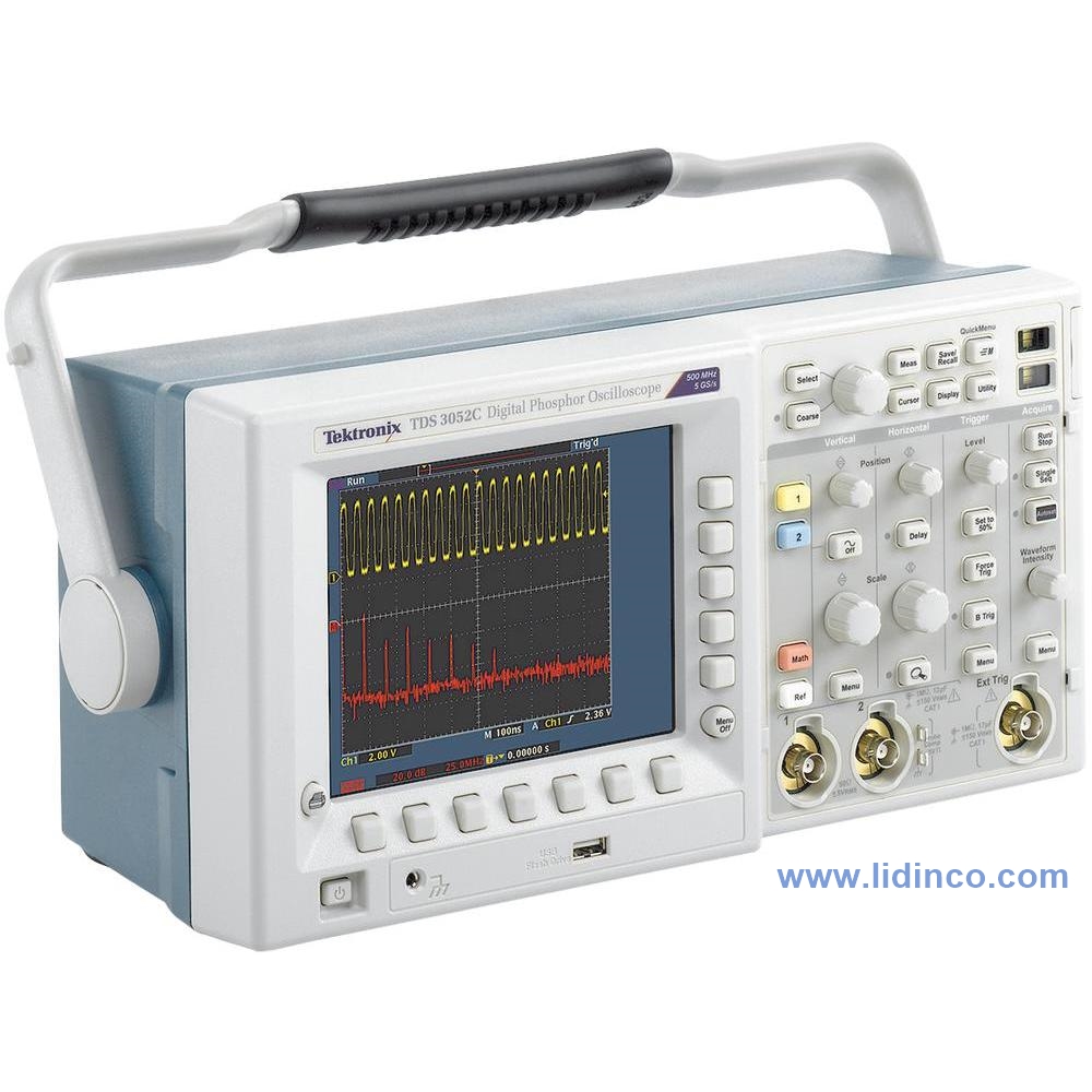 Máy hiện sóng, Oscilloscope Tektronix TDS3052C, 500MHz, 2 CH