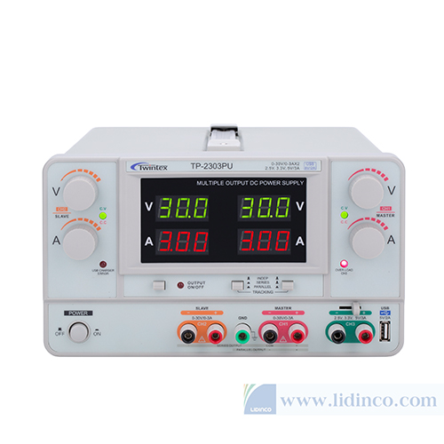 DC Power Supplies Twintex TP-2305PU, 0~30V/0~5Ax2